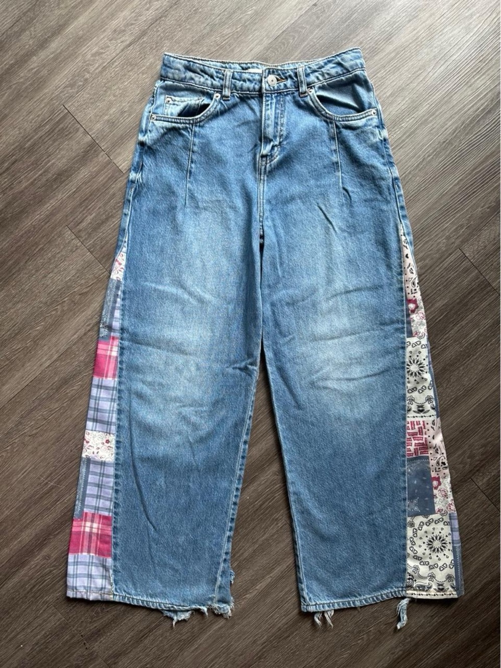 Levi's Custom Patchwork Wide Leg Jeans